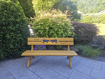Gartenbank Yuna mit individuellem Inlay